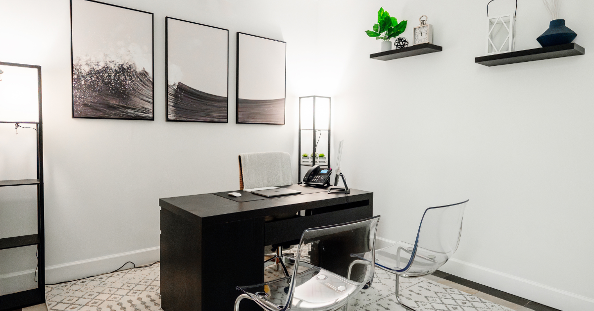 A clean minimalist designed office at Lighthouse Recovery Institute where opioid addiction treatment is offered