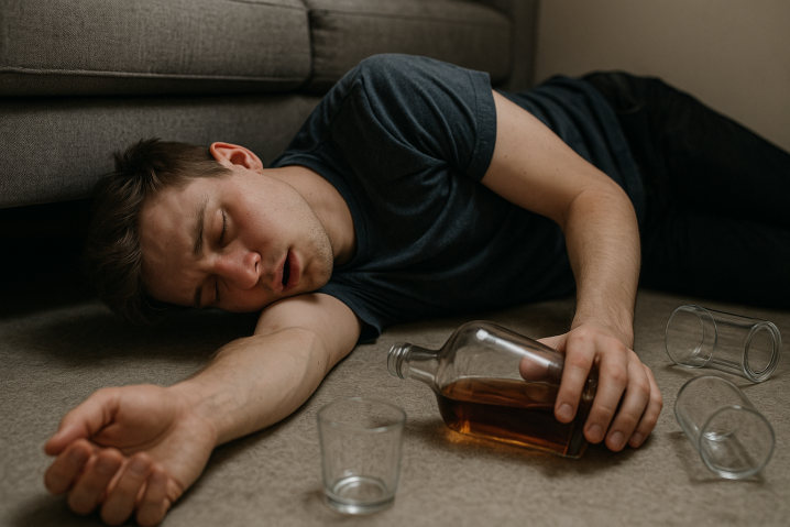 how to treat alcohol poisoning at home