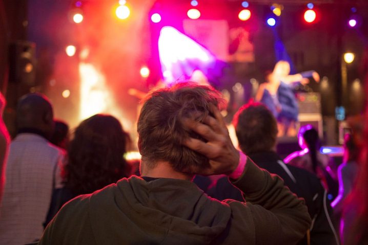 a man on molly feels disoriented at a concert